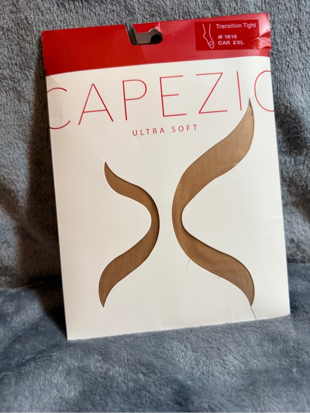 Capezio Matte Semi-Opaque Tights Packaging - Red and White